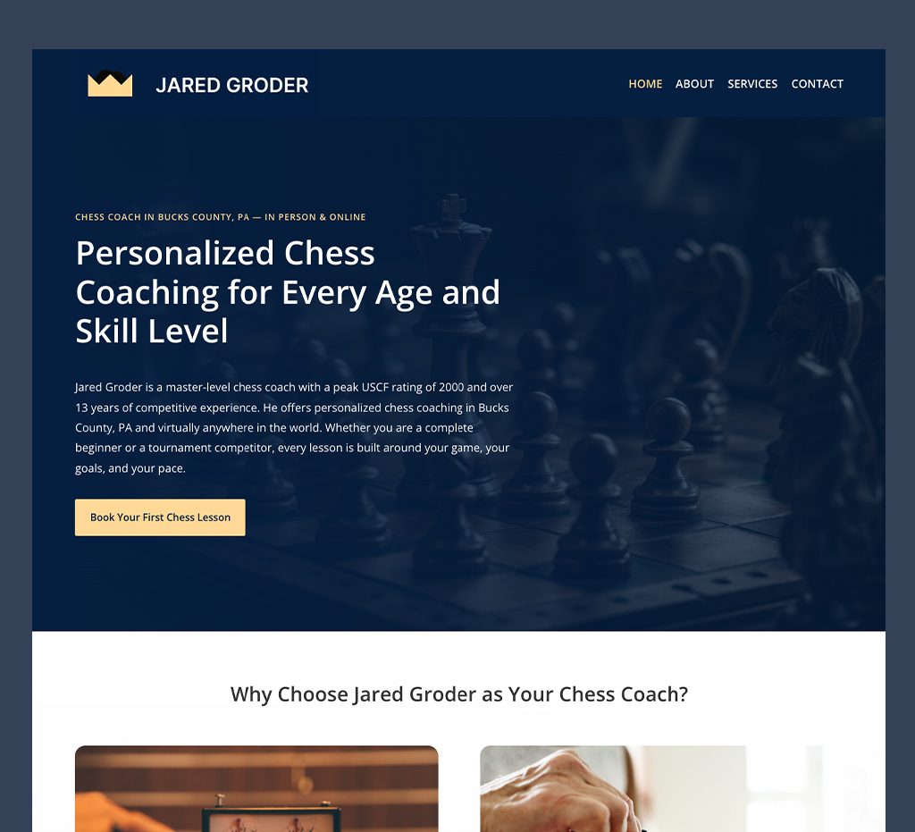 Jared Groder Chess King - Chess Coach in Bucks County, PA
